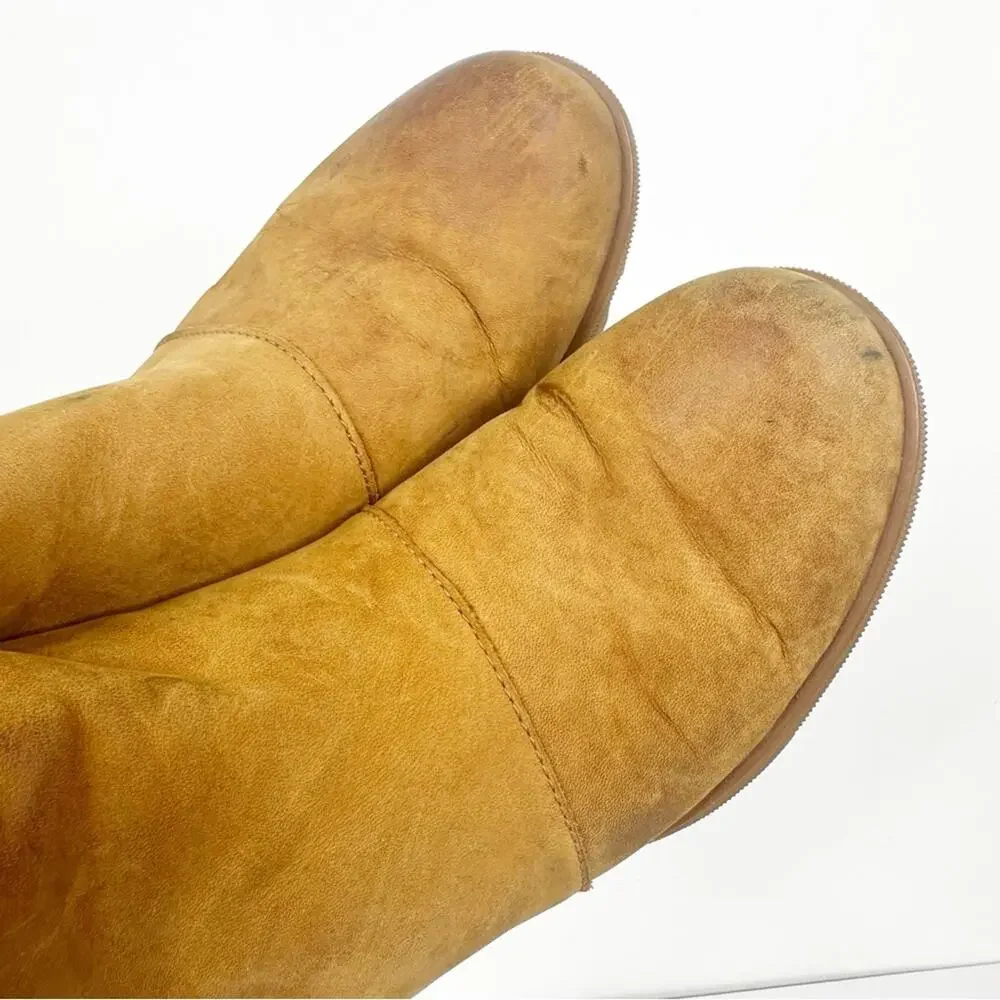 Sorel Joan Of Arctic Leather Wedge Chelsea Boot Camel Tan Size 8 NL3022-224